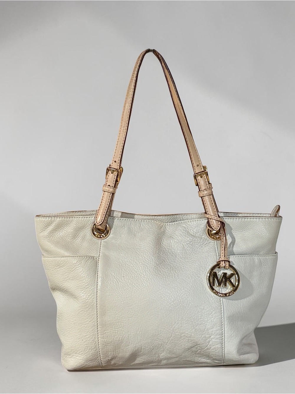 MICHAEL Michael Kors Jet Set Medium Pebbled Leather Tote